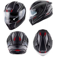 KAPPA 2024/12 KASK KV52 KRONOS INTEGRALNY Z BLENDĄ KOLOR CZARNY TYTANOWY MAT CARBON LOOK ROZMIAR 61 / XL (HOMOLOGACJA ECE 22R06)