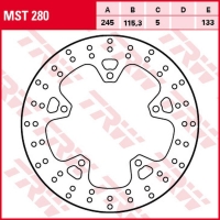 TRW ZF TARCZA HAMULCOWA TYŁ YAMAHA XJ6 600F DIVERSION, XJ6 600N/S '09-'16, (245X115X5MM)
