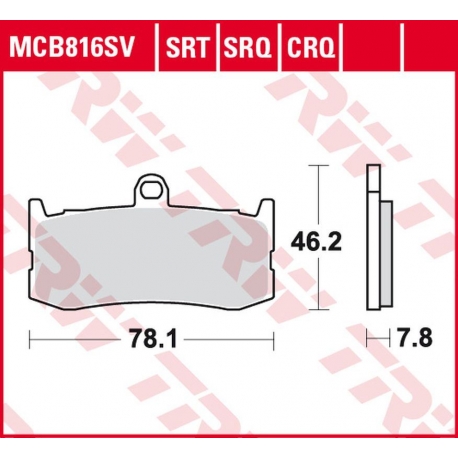 TRW ZF KLOCKI HAMULCOWE KH491 CARBON RACING TRIUMPH DAYTONA 675 '09-'17 PRZÓD