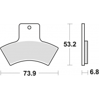 TRW ZF KLOCKI HAMULCOWE KH270 SINTER OFFROAD POLARIS SCRAMBLER / EXPLORER 400 98-02, SCRAMBLER 500 98-04, TYŁ (PROMOCJA)