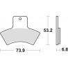 TRW ZF KLOCKI HAMULCOWE KH270 SINTER OFFROAD POLARIS SCRAMBLER / EXPLORER 400 98-02, SCRAMBLER 500 98-04, TYŁ (PROMOCJA)