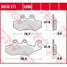 TRW ZF KLOCKI HAMULCOWE KH418 ORGANIC PIAGGIO BEVERLY 125 '10-, MEDELEY 125 '16-, MP3 125 '09-'12, X7 125 '08-'12, XEVO 125 '07-