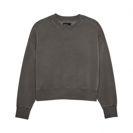 BLUZA FOX LADY WORDMARK OVERSIZED FLEECE CREW PEWTER