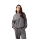 BLUZA FOX LADY WORDMARK OVERSIZED FLEECE CREW PEWTER