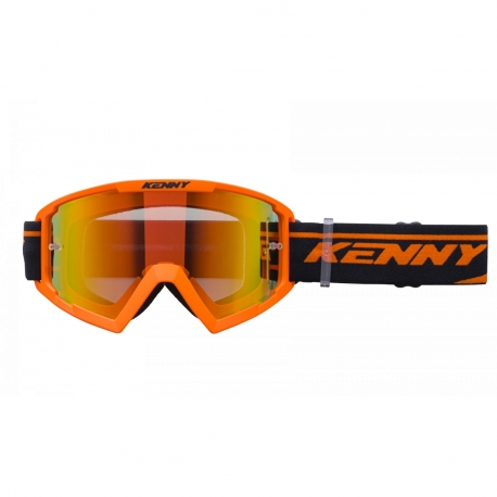 KENNY RACING GOGLE MODEL TRACK+ ORANGE - RED LENS - KOLOR POMARAŃCZOWY/CZARNY SZYBKA CZERWONE LUSTRO