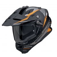 SCORPION KASK DUAL ENDURO / ADVENTURE ADF-9000 AIR FEAT BLACK/SILVER/ORANGE KOLOR CZARNY/SREBRNY/POMARAŃCZOWY MAT ROZMIAR L