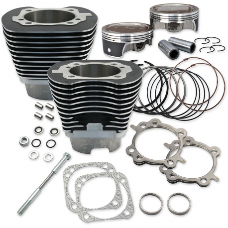 124" LOW COMPRESSION 4-1/8" BIG BORE KIT WRINKLE BLACK FINISH