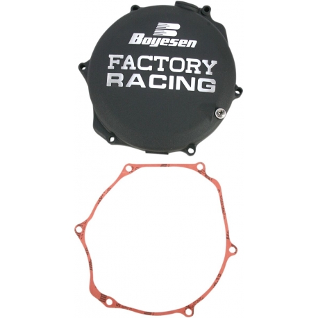 CLUTCH COVER FACTORY RACING ALUMINUM REPLACEMENT BLACK