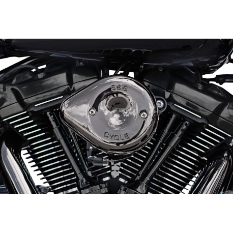 Air Cleaner Kit Stealth Mini Teardrop Lava Chrome 17-23 M8
