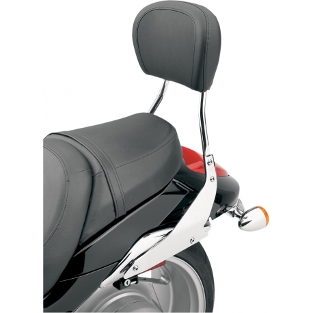 SHORT ROUND SISSY BAR CHROME WITH PAD SUZUKI
