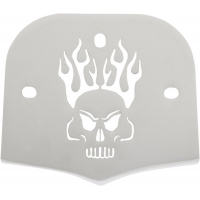 SKULL STEEL BACKREST INSERT CHROME FOR SHORT AND MINI SQUARE BACKRESTS