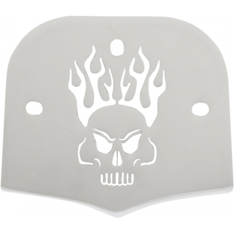 SKULL STEEL BACKREST INSERT CHROME FOR SHORT AND MINI SQUARE BACKRESTS