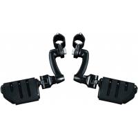 LONGHORN OFFSET HIGHWAY PEGS WITH 1-1/4" MAGNUM QUICK CLAMP BLACK