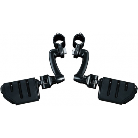 LONGHORN OFFSET HIGHWAY PEGS WITH 1-1/4" MAGNUM QUICK CLAMP BLACK