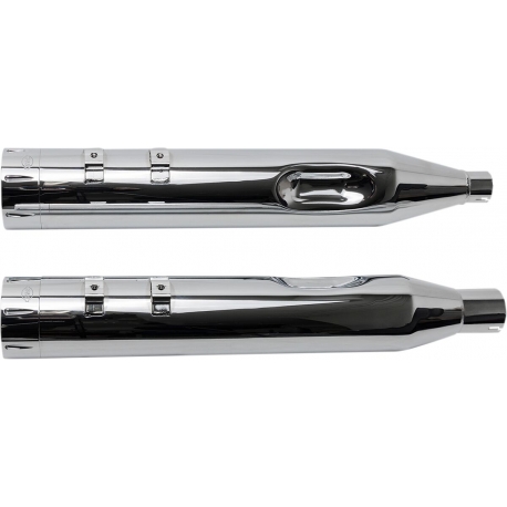 MUFFLER 4.5" SLIP-ON MK45 CHROME TRACER END CAP-CHROME BODY FINISH