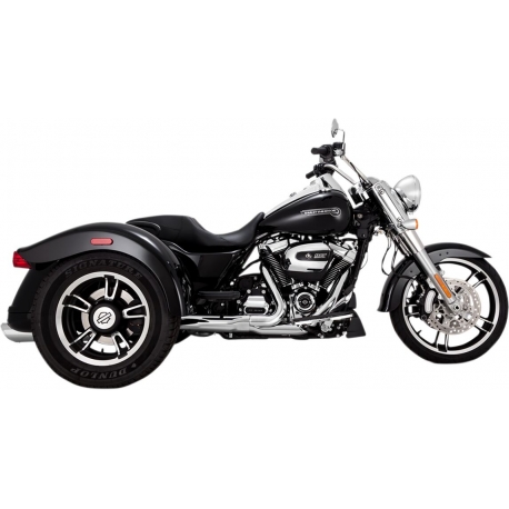 MUFFLER TWIN SLASH ROUND SLIP-ONS CHROME