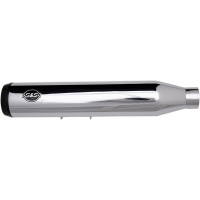 Grand National 4" EC Slip-On Mufflers Chrome/Black