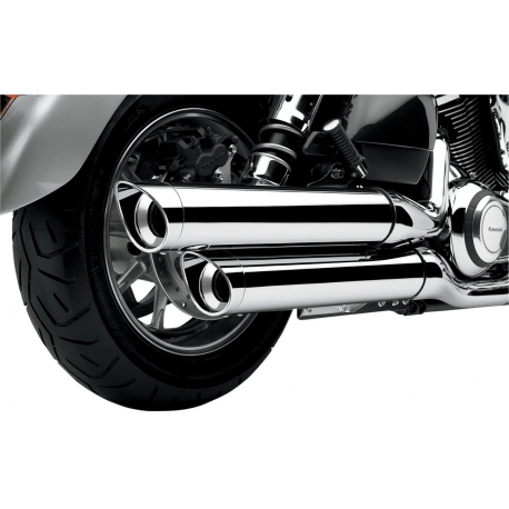 SLIP ON MUFFLERS FOR CRUISERS CHROME KAWASAKI