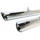 LONG SLIP ON MUFFLERS WITH SCALLOPED TIPS CHROME HONDA