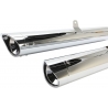 LONG SLIP ON MUFFLERS WITH SCALLOPED TIPS CHROME HONDA