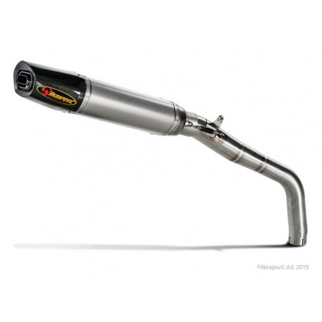 SLIP-ON LINE MUFFLER TITANIUM CARBON END CAP