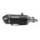 SLIP-ON LINE MUFFLER BLACK STAINLESS STEEL CARBON END CAP