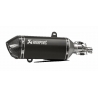 SLIP-ON LINE MUFFLER BLACK STAINLESS STEEL CARBON END CAP