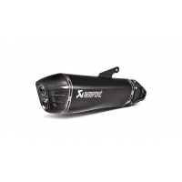 SLIP-ON LINE MUFFLER BLACK TITANIUM CARBON END CAP