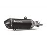 SLIP-ON LINE MUFFLER BLACK STAINLESS STEEL CARBON END CAP
