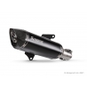 SLIP-ON LINE MUFFLER BLACK STAINLESS STEEL CARBON END CAP
