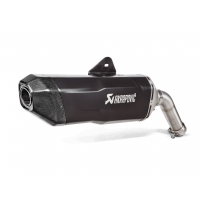 SLIP-ON LINE MUFFLER BLACK TITANIUM CARBON END CAP