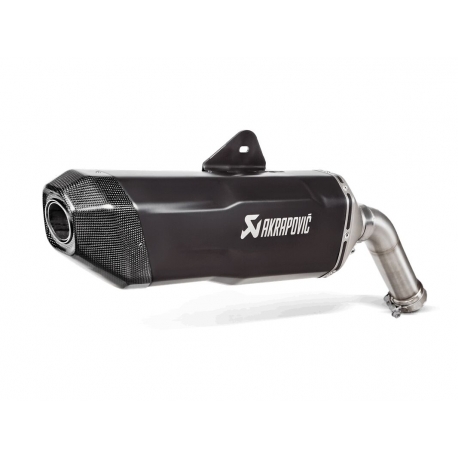 SLIP-ON LINE MUFFLER BLACK TITANIUM CARBON END CAP