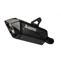 SLIP-ON LINE MUFFLER BLACK TITANIUM CARBON END CAP