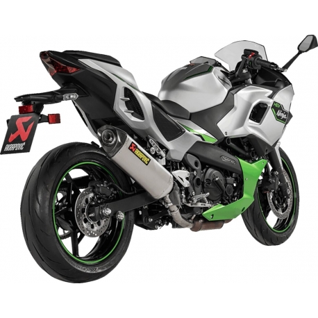 SLIP-ON LINE MUFFLER TITANIUM CARBON END CAP