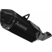 SLIP-ON LINE MUFFLER BLACK TITANIUM CARBON END CAP