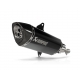SLIP-ON LINE MUFFLER BLACK TITANIUM CARBON END CAP