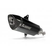 SLIP-ON LINE MUFFLER BLACK TITANIUM CARBON END CAP