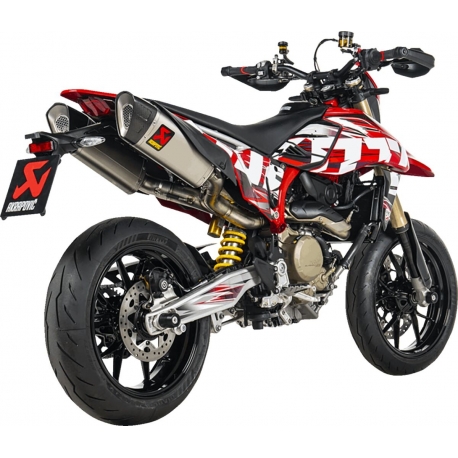 SLIP-ON LINE DUAL MUFFLER TITANIUM CARBON END CAP