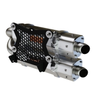 APX SLIP-ON DUAL MUFFLER ALUMINIUM