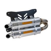 APX SLIP-ON DUAL MUFFLER ALUMINIUM