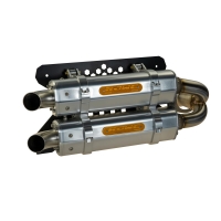 APX SLIP-ON DUAL MUFFLER ALUMINIUM