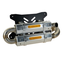 APX SLIP-ON DUAL MUFFLER ALUMINIUM