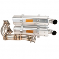 APX SLIP-ON DUAL MUFFLER ALUMINIUM