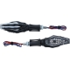SKELETON HAND TURN SIGNAL WITH BLACK STEM AND CHROME HEADS
