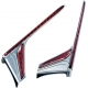 VERTICAL REAR LED LIGHT STRIPS WITH RED LENSES CHROME