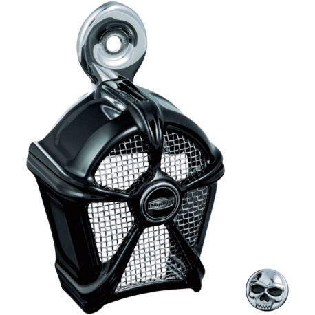 HORN COVER MACH 2 BLACK WITH CHROME MESH