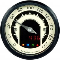 MST SPEEDSTER ANALOG SPEEDOMETER ANODIZED BLACK
