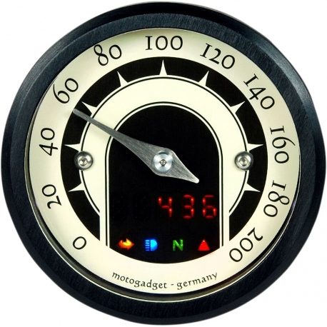 MST SPEEDSTER ANALOG SPEEDOMETER ANODIZED BLACK