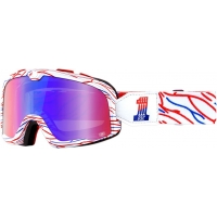 BARSTOW DEATH SPRAY CUSTOMS RACING GOGGLE W/ MIRROR RED/BLUE LENS