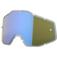 MIRROR BLUE/SMOKE ANTI-FOG INJECTED REPLACEMENT LENS FOR 100% GOGGLES